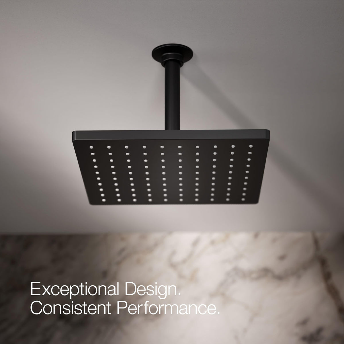 Kohler 26149-BL Honesty® 10" single-function rainhead, 2.5 gpm, Matte Black