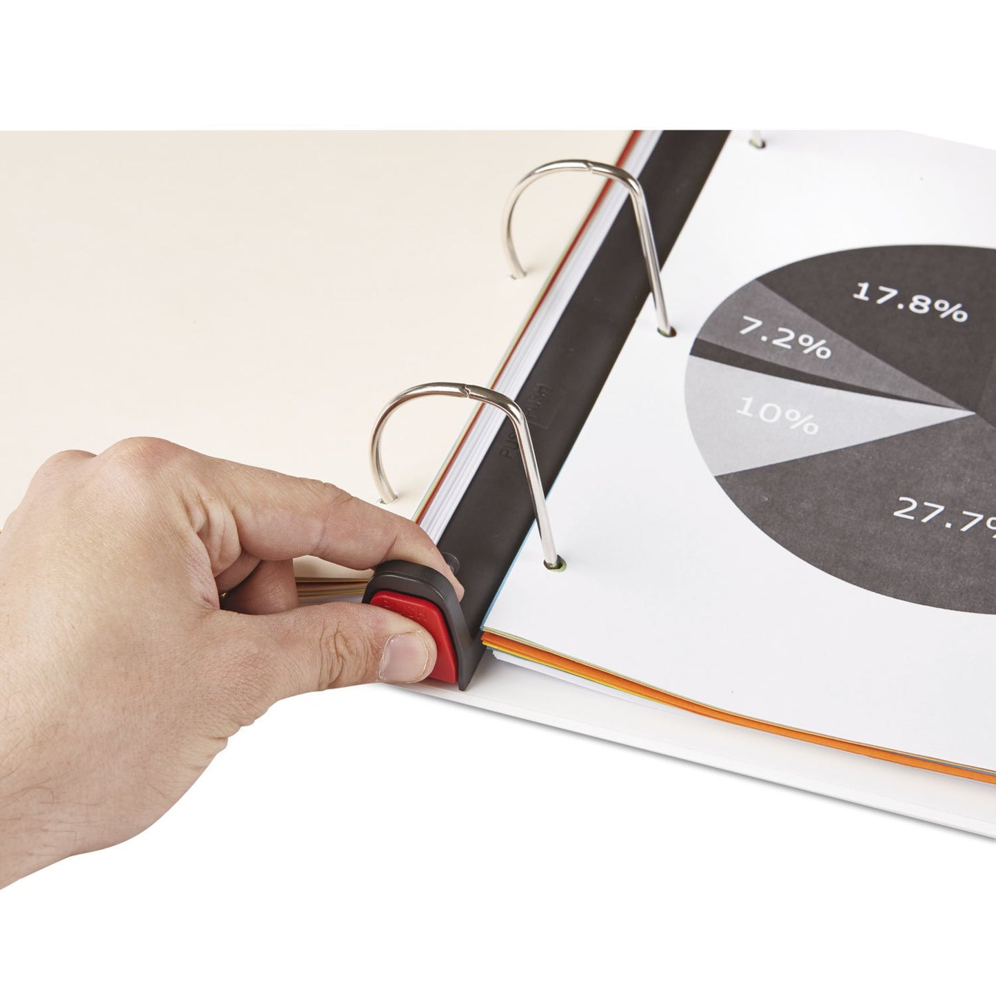 Universal UNV30752 3 in. Capacity 11 in. x 8.5 in. 3 Rings Deluxe Easy-to-Open D-Ring View Binder - White