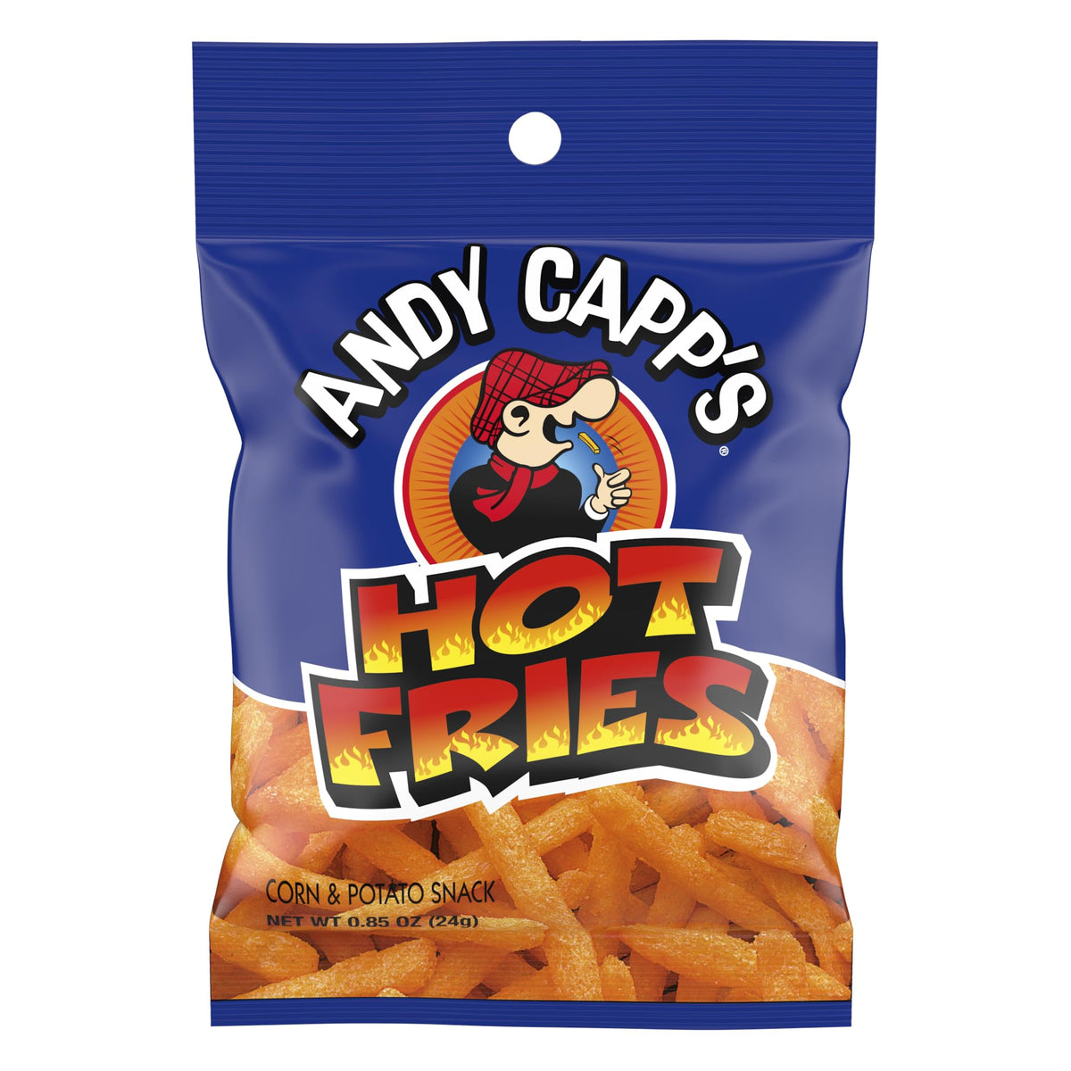 Andy Capp's Hot Fries, 0.85 oz, 72 Pack