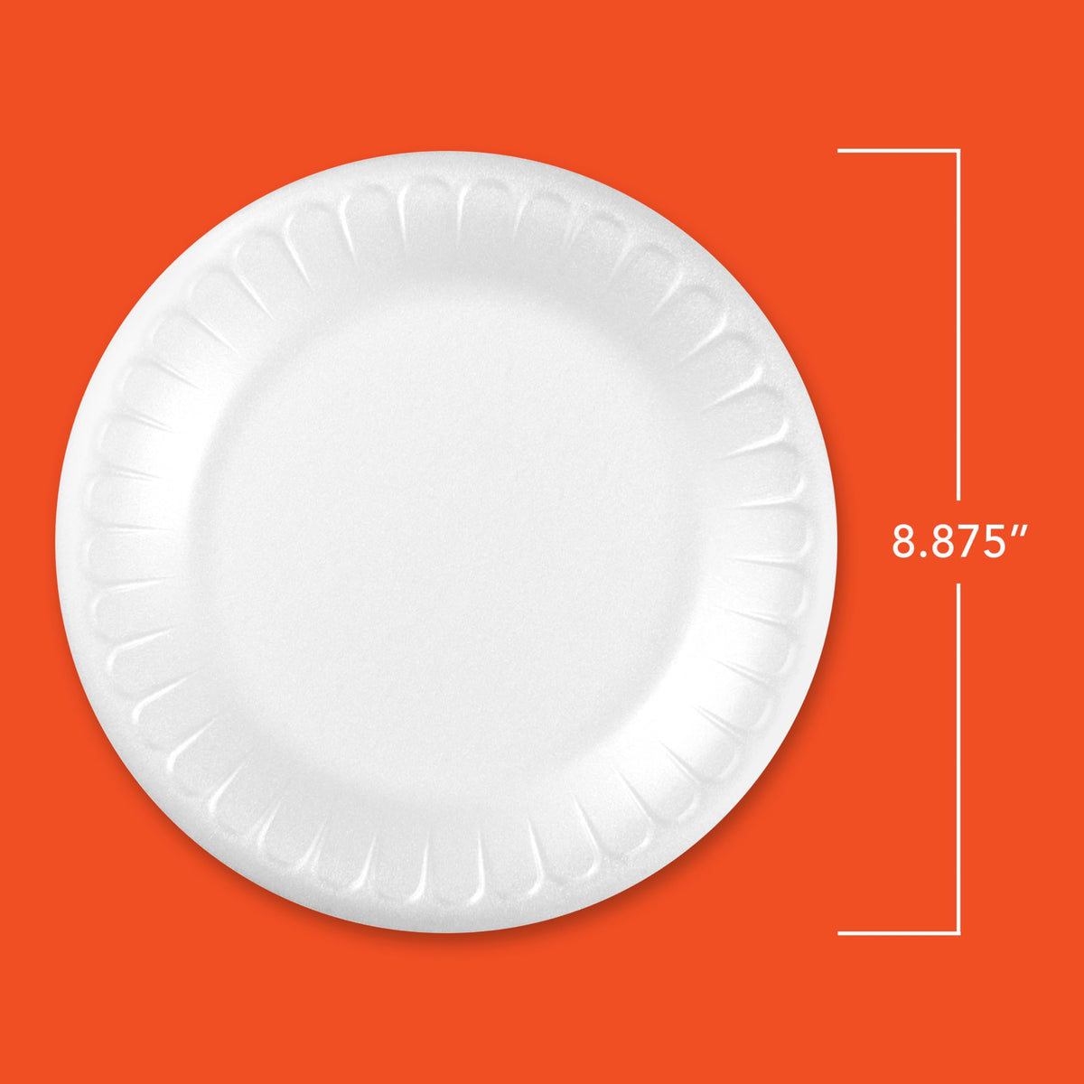 Hefty Everyday Soak-Proof Foam Plates, White, 8.875 Inch, 130 Count