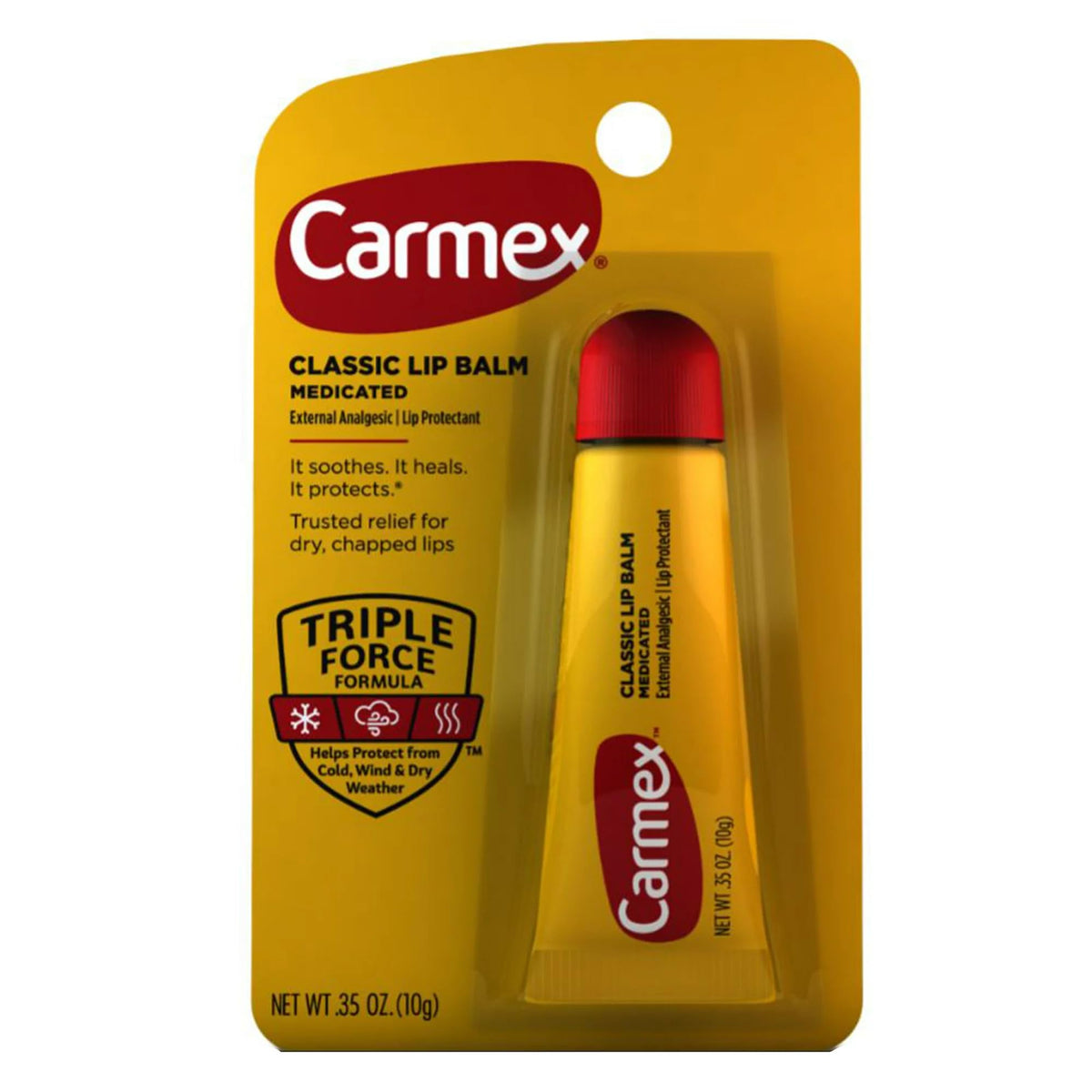 Carmex Classisc Lip Balm Medicated 0.35 oz(Pack of 7)