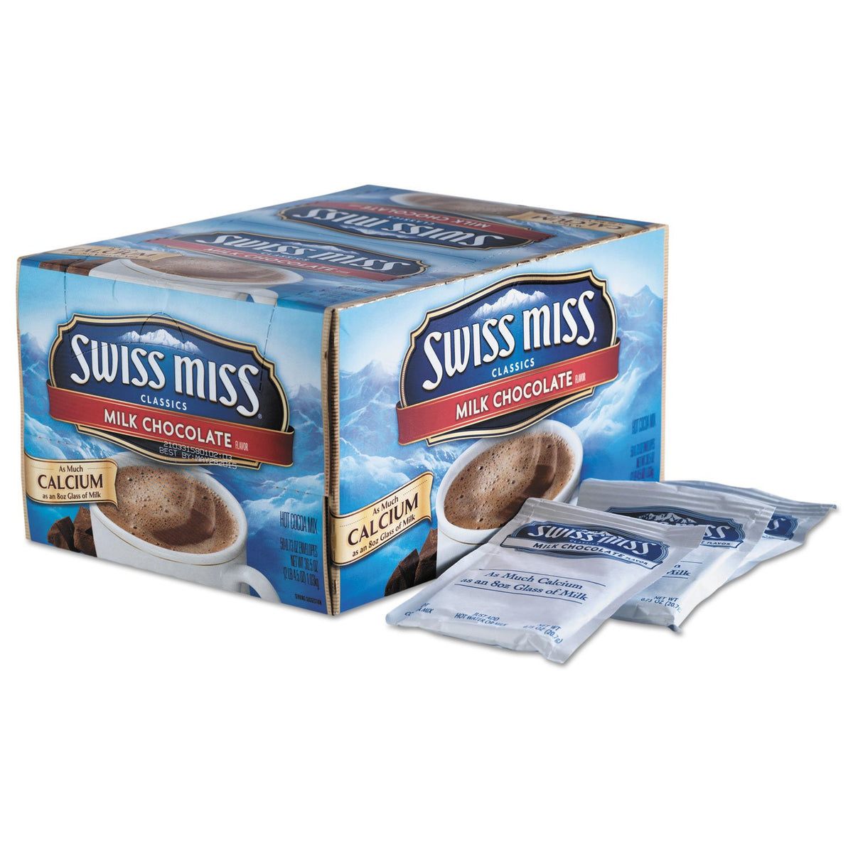 Hot Cocoa Mix, Regular, 0.73 oz. Packets, 50 Packets/Box