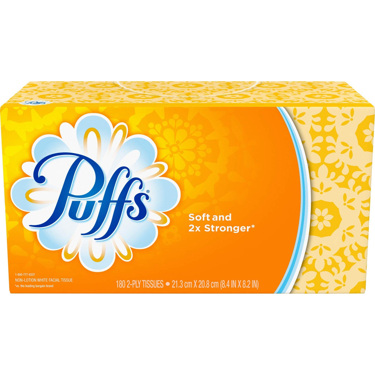 Puffs White Facial Tissue, 2-Ply, 180 Sheets/Box