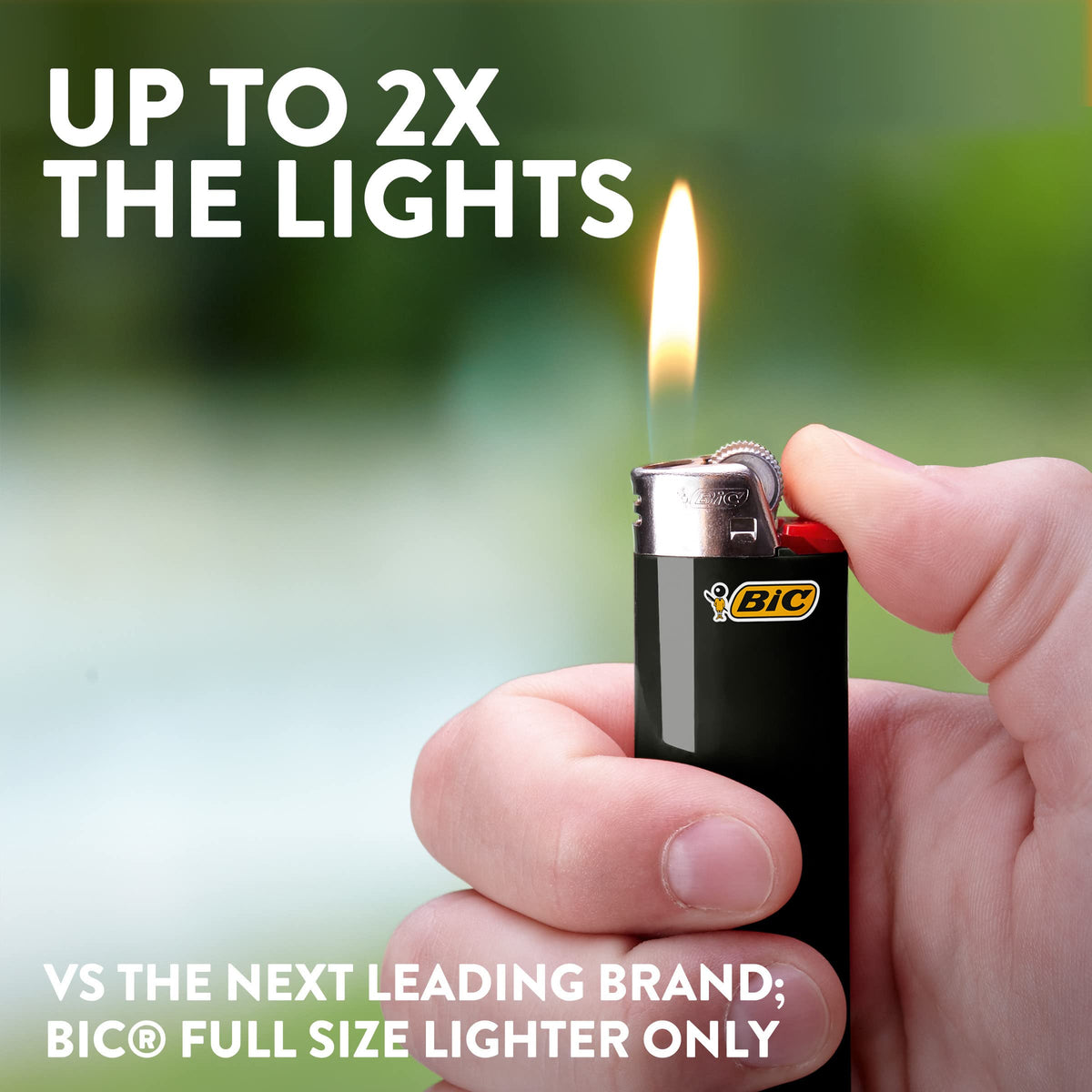 BIC Maxi Pocket Lighter, Special Edition Prismatic Collection, Assorted Unique Lighter Designs, 50 Count Tray of Lighters
