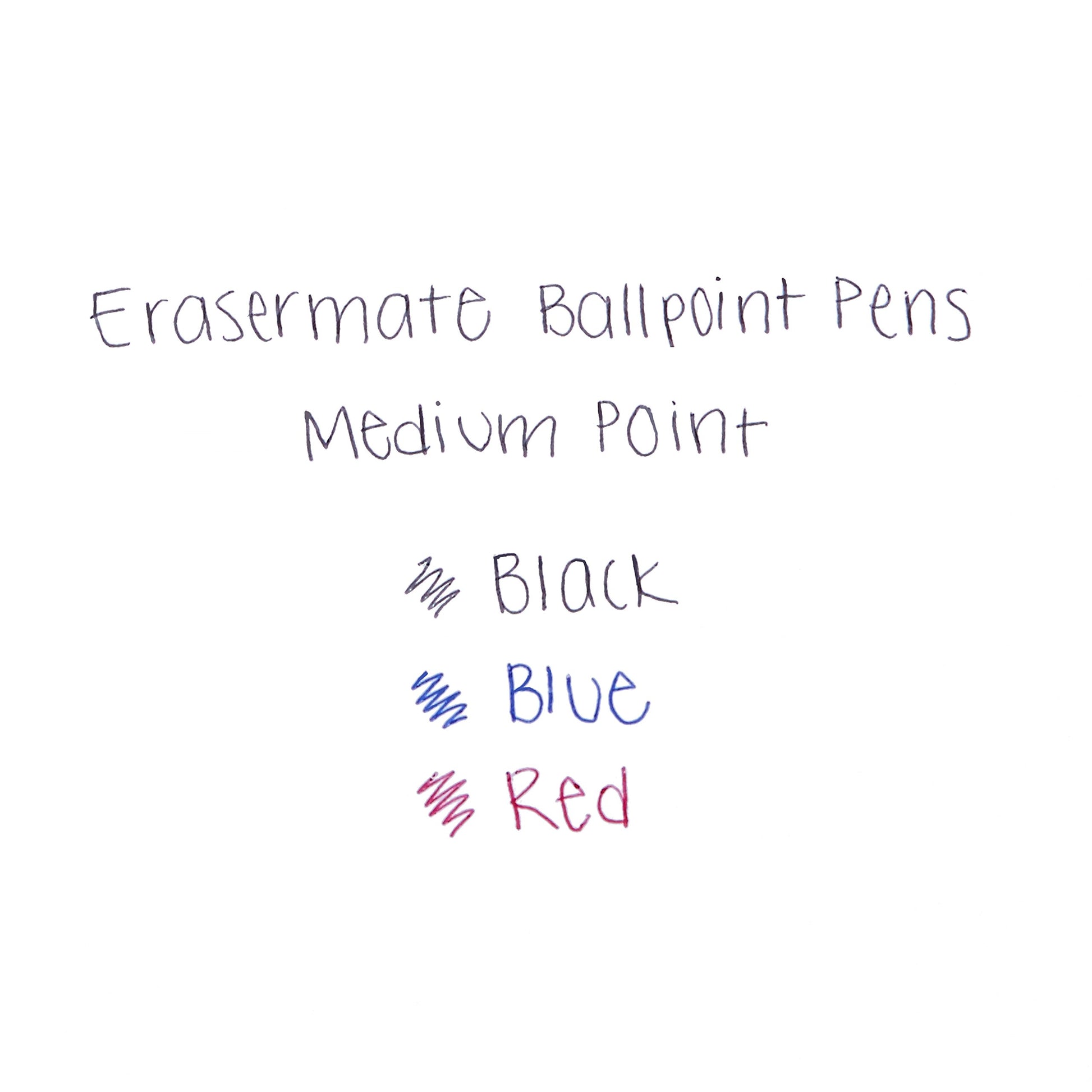 Paper Mate EraserMate Erasable Pen, Medium Point, Red, Box of 12