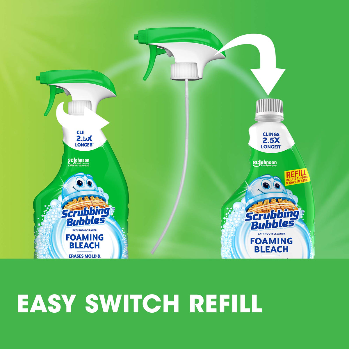 Scrubbing Bubbles Foaming Bleach Bathroom Cleaner, Refill Bottle, 32 oz