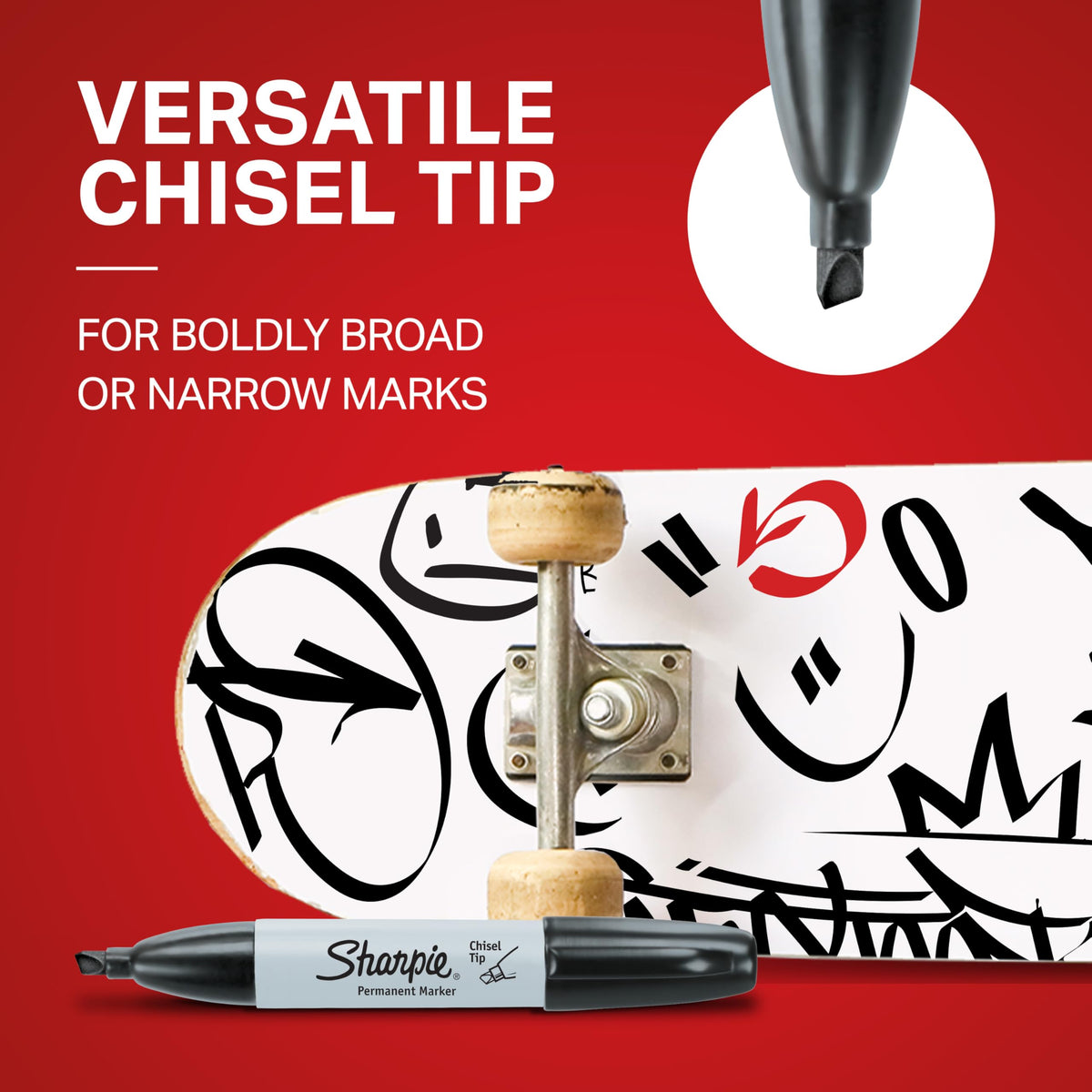 Sharpie Permanent Markers, Chisel Tip, Black, 36 Count