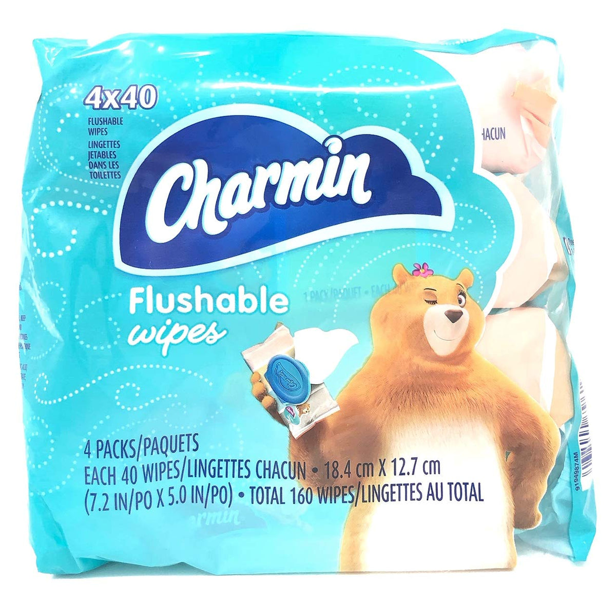 Charmin Flushable Wipes, 160 Count (Pack of 2)