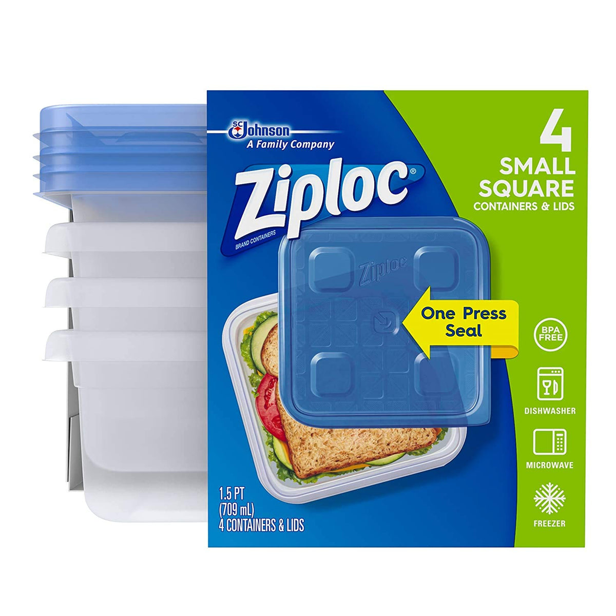 CONTAINER SML SQUARE 4CT