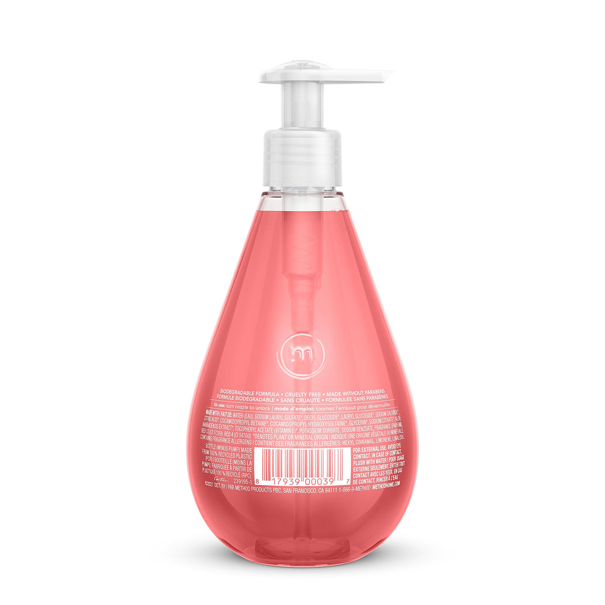 Method Pink Grapefruit Variety Pack Includes Dish Soap Hand Soap and All Purpose Cleaner, 3 Ct.