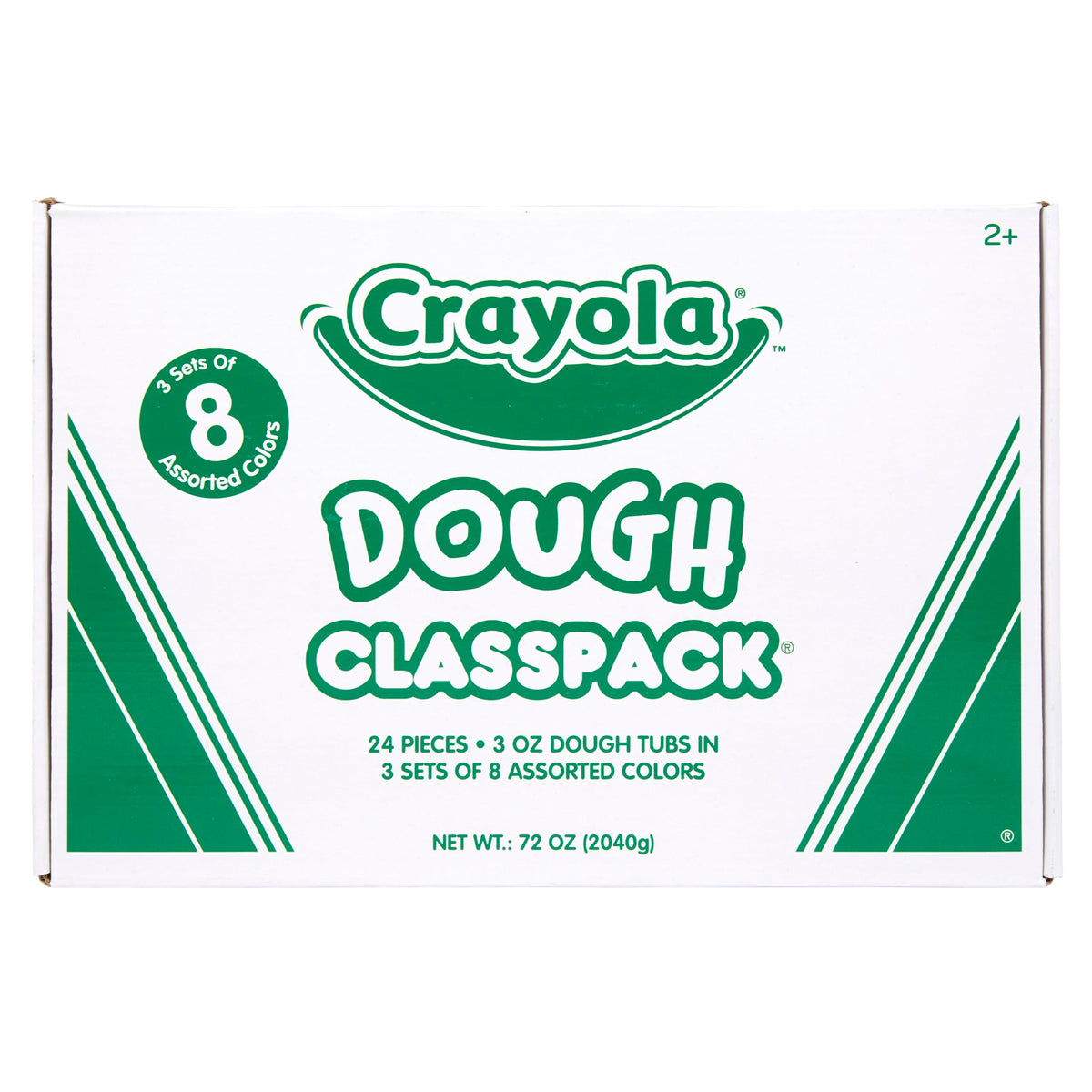 Crayola Dough Classpack, 8 Assorted Colors, Tactile Art Supplies, 3oz Each, 24 Count, Bulk,