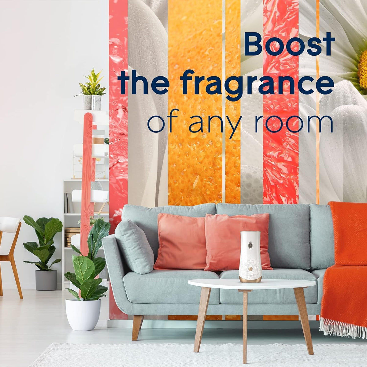 Glade Automatic Spray Refill, Air Freshener for Home and Bathroom, Joyful Citrus & Daisies, 6.2 Oz, Pink
