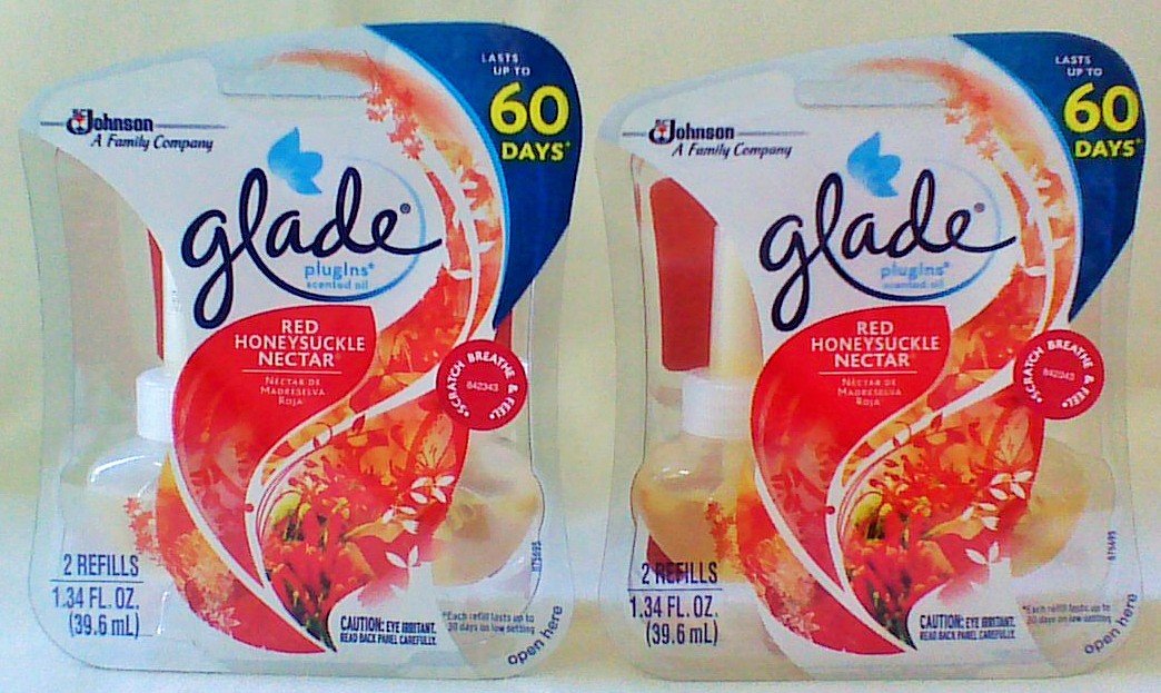 10 Glade Plugins Scented Oil Refill RED HONEYSUCKLE NECTAR NEW In Package HONEY