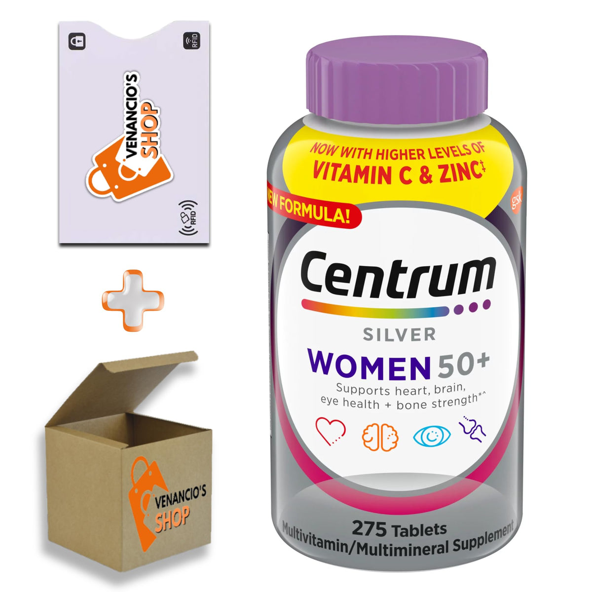 Centrum Silver Women, Multivitamin for Womens 50 Plus Multivitamin Supplement 275 Tablets per Bottle (Pack of 1)