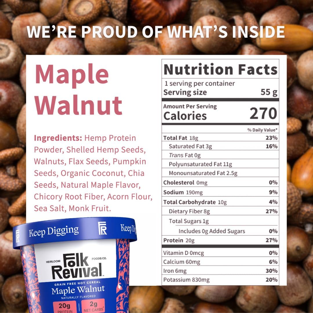 Folk Revival Maple Walnut Cereal Cup, 1.94 Oz