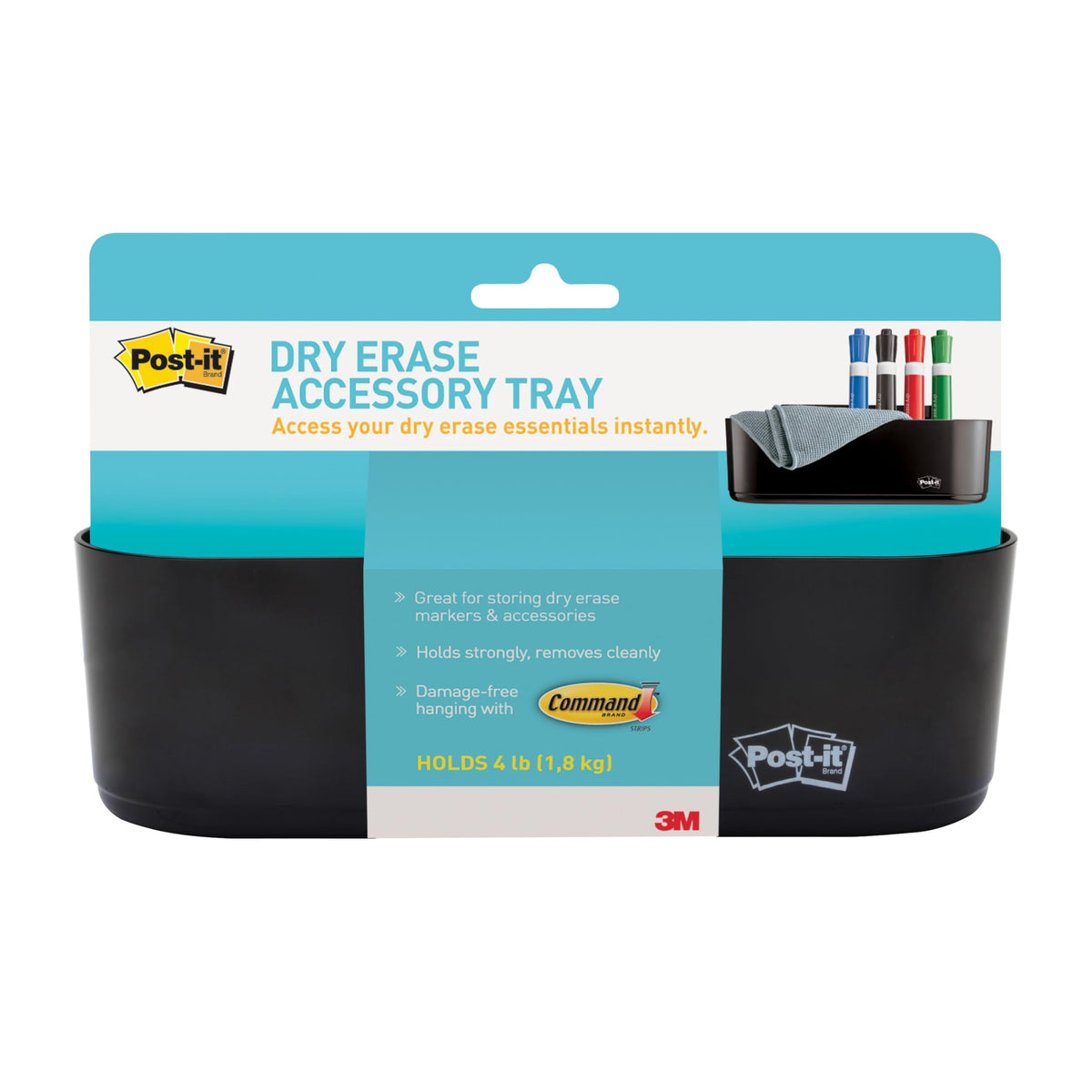 Post-it® Dry Erase Accessory Tray, 1 Accessory Tray, 4 Strips
