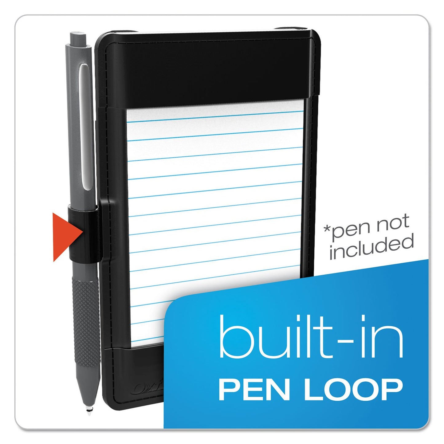 Oxford At-Hand Note Card Case, 3" x 5" Size, Black, Includes 25 Ruled Index Cards (63519)