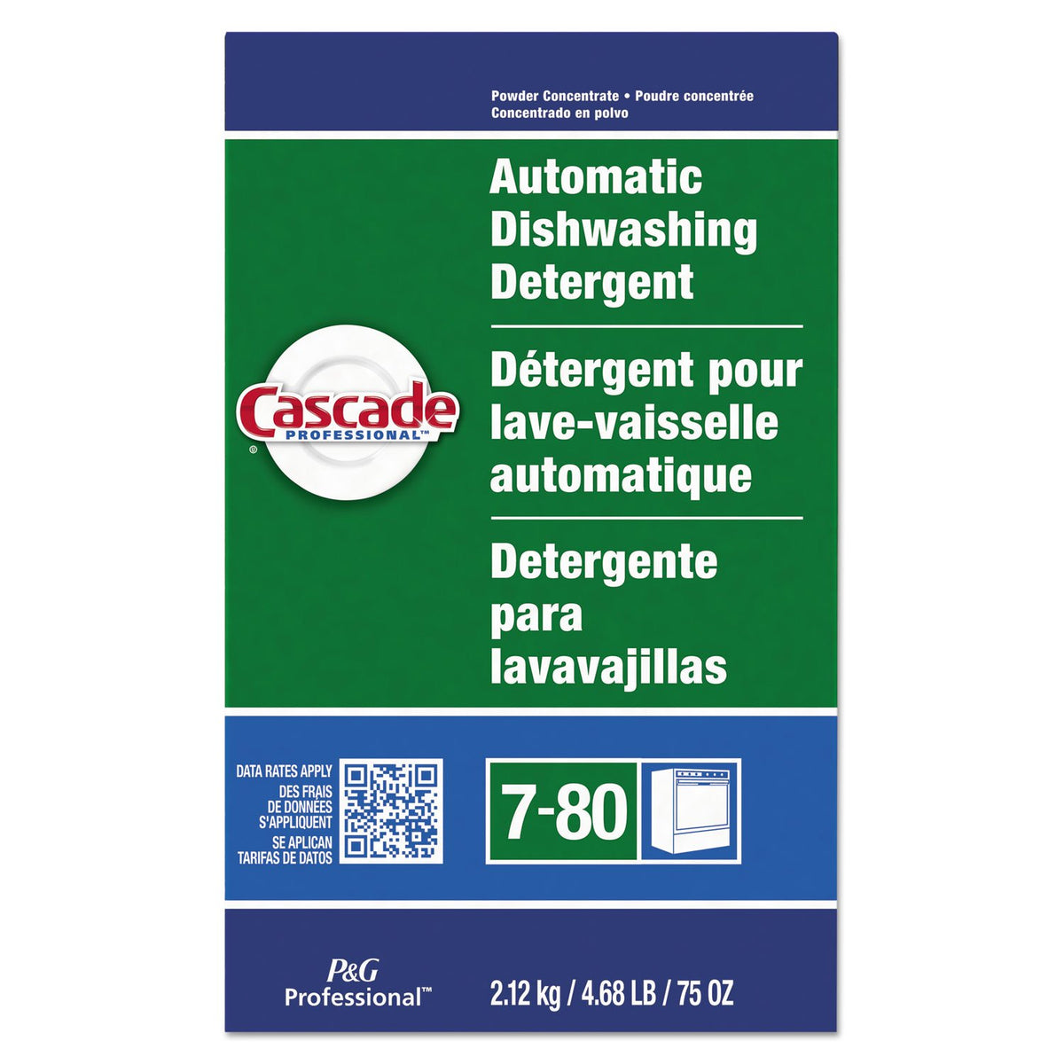 Cascade 59535CT Automatic Dishwasher Powder Fresh Scent 75 oz Box