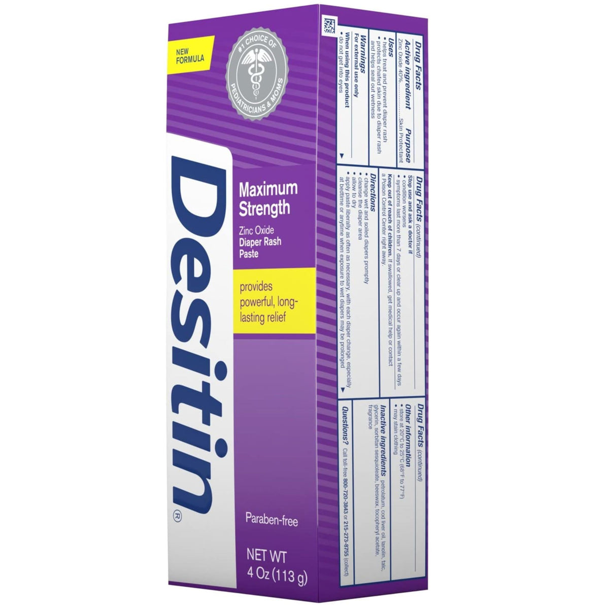 Desitin Diaper Rash Maximum Strength Original Paste by Johnson and Johnson for Kids - 4 oz Paste