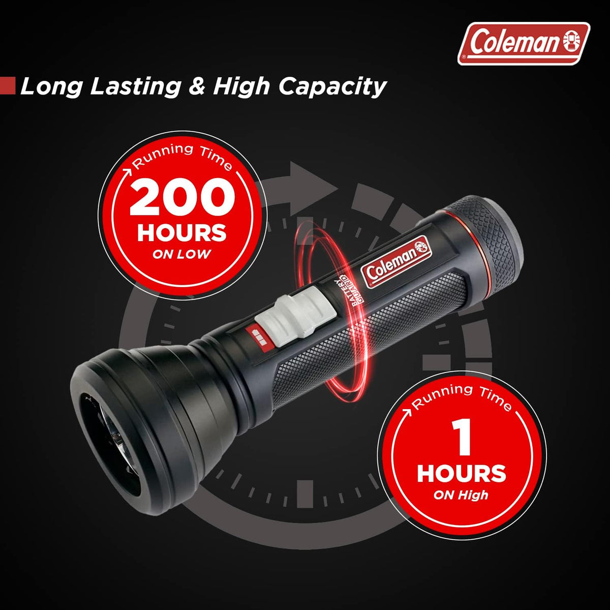 Coleman LED Flashlight | 325 Meter Flashlight with BatteryGuard