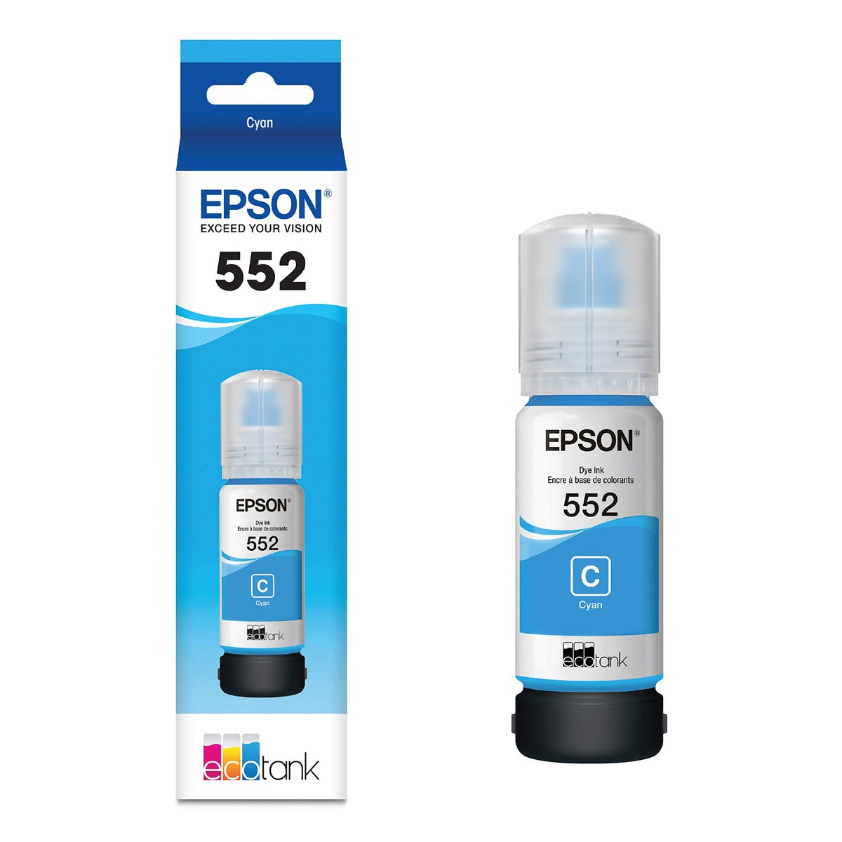 Epson Claria ET Premium T552220 High Capacity Bottle Ink - Cyan (Pack of 2)