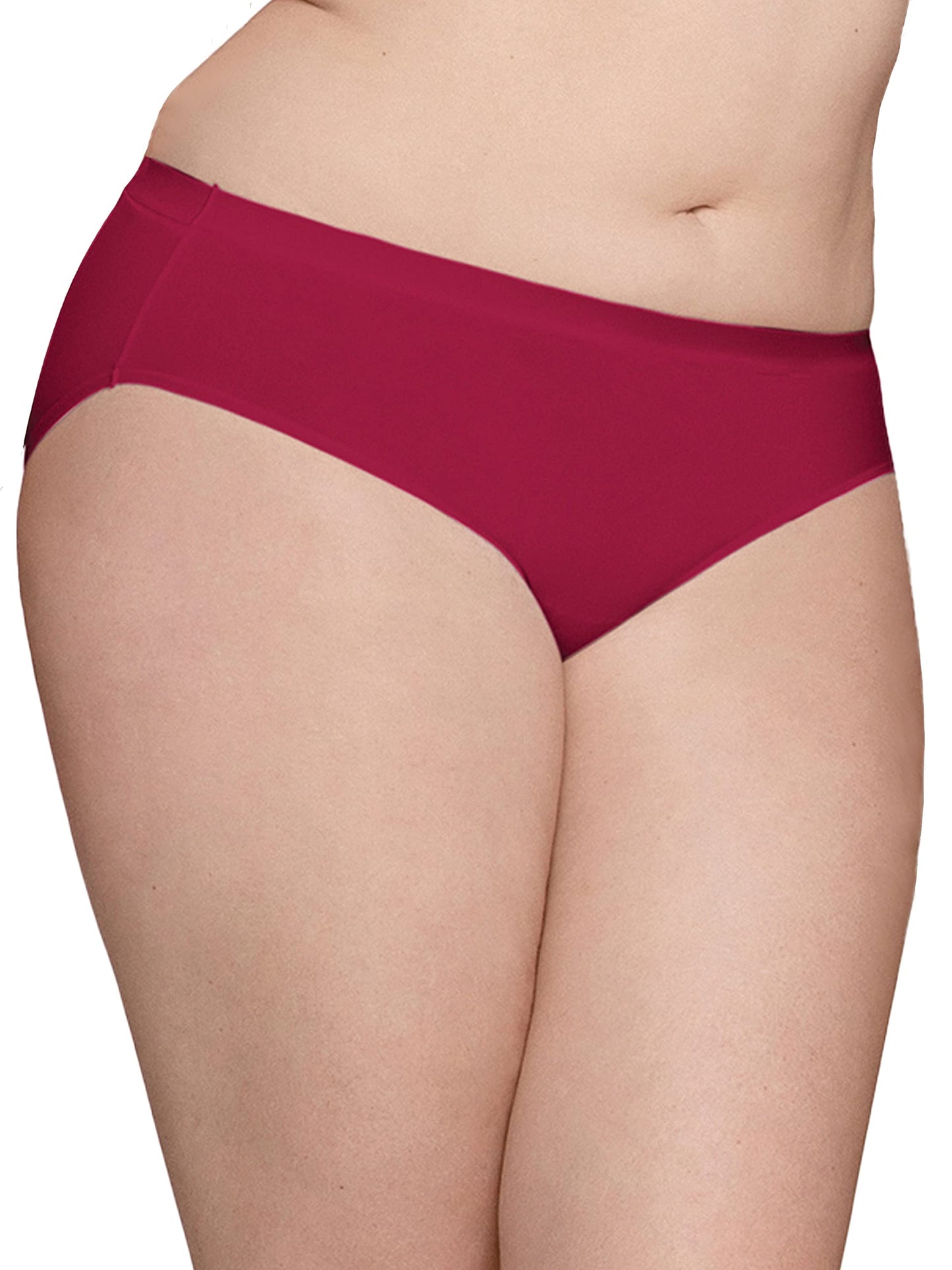 Fruit of the Loom Women's Size Underwear, Designed to Fit Your Curves, Hi Cut-Microfiber-Assorted, 10 Plus