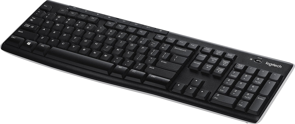 Logitech 920003051 K270 Wireless Keyboard, USB Unifying Receiver, Black