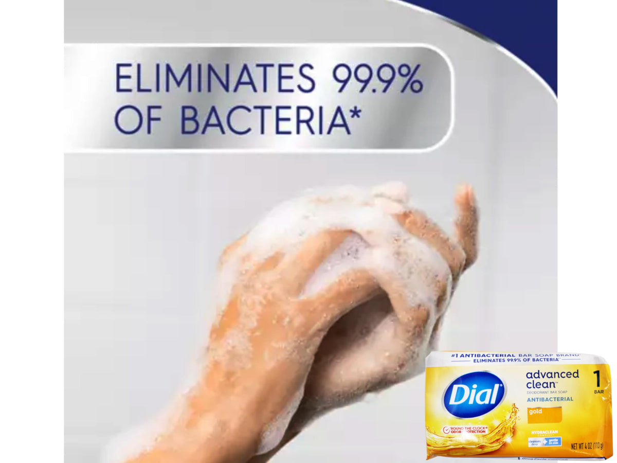 Dial Gold Advanced Clean, Antibacterial Deodorant Bar Soap, 4 OZ