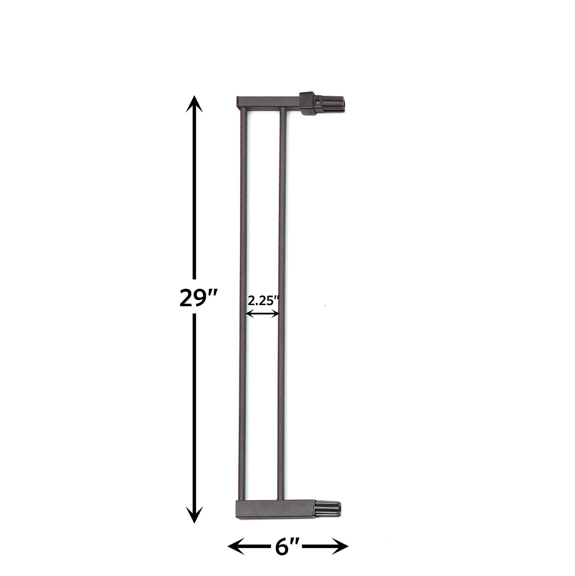 MidWest Homes for Pets Steel Pet Gate Extension; Pet Gate Extension Measures 6' Wide x 29' High in Textured Grahite (Fits MW Model # 2929SG & 2929SG-WD)