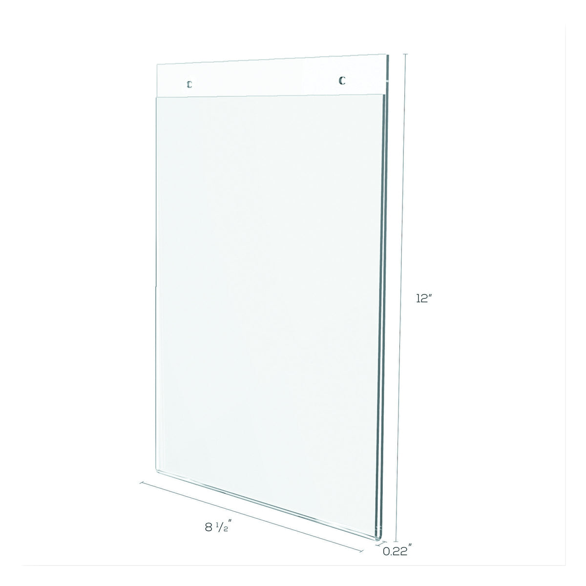 Deflecto Classic Image Wall Mount Sign Holder, Single-Sided, Vertical, 8.5" x 11", Clear (68201), Model:WM-8511-1