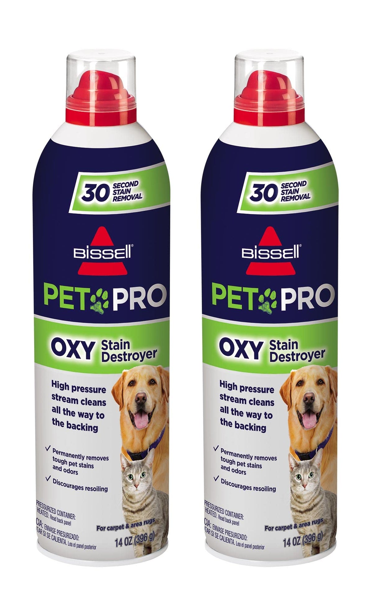 BISSELL 1784L Oxy Stain Remover, 2-Pack, (2 * 14 Fl Oz)