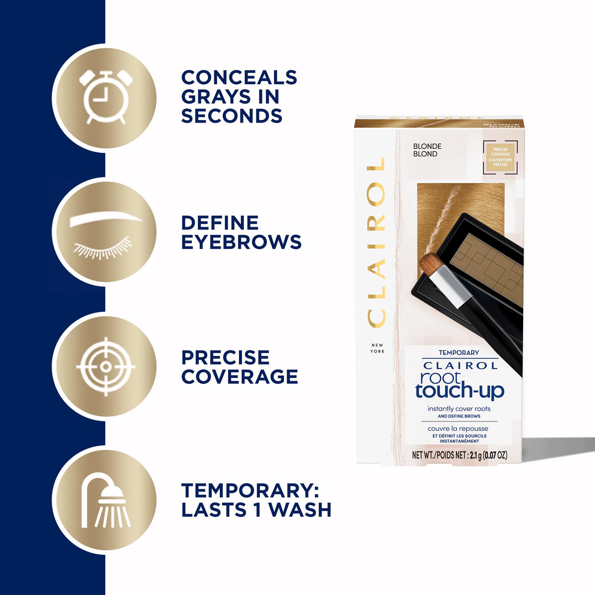 Clairol Root Touch-Up Concealing Powder, Blonde, 3 Count
