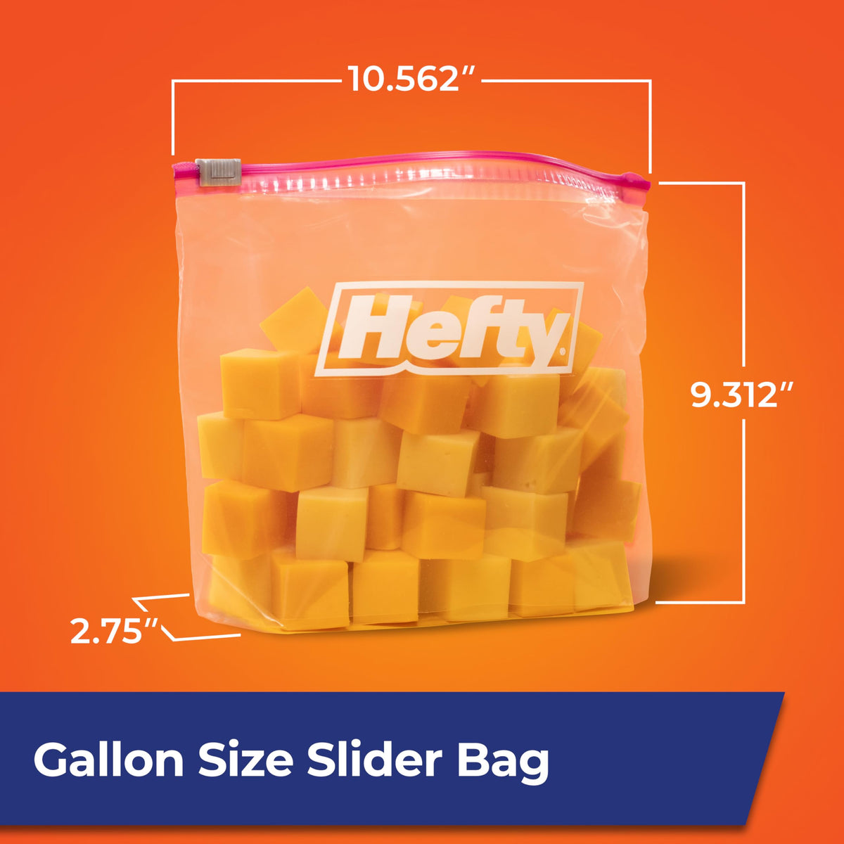 Hefty Slider Storage Bags, Gallon Size, 30 Count (3 Pack), 90 Total