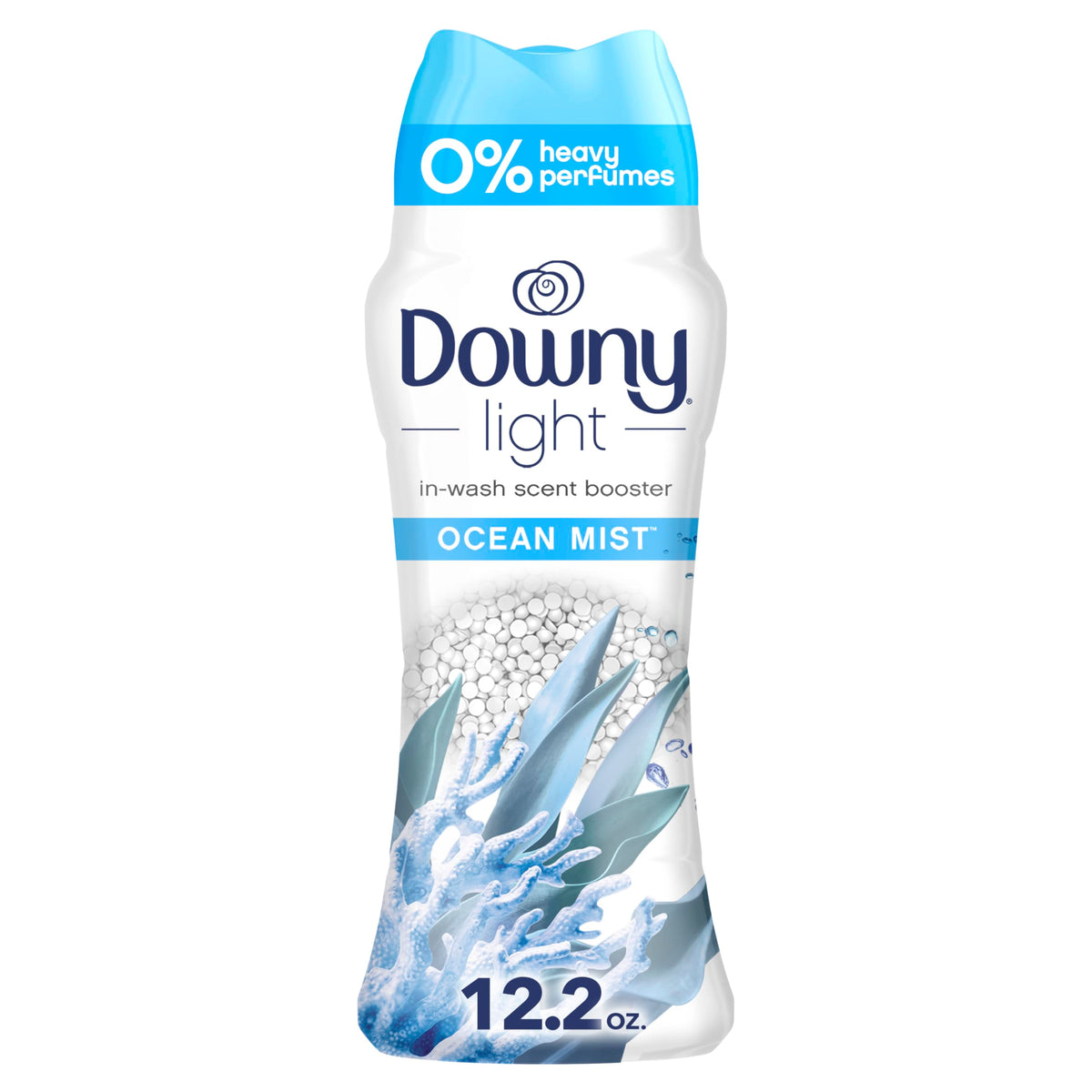 Downy Light Laundry Scent Booster Beads for Washer, Ocean Mist, 12.2 oz, with No Heavy Perfumes