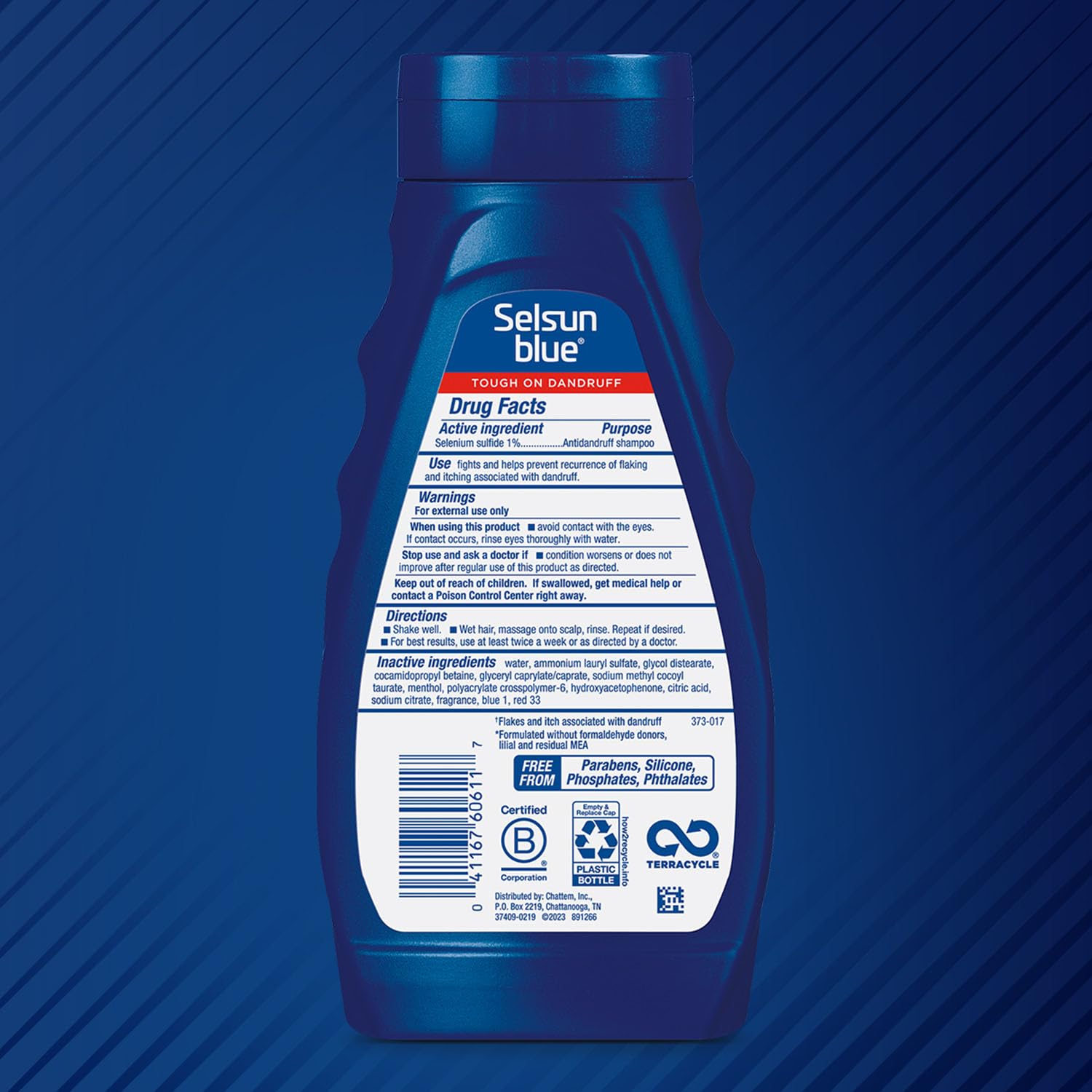 Selsun Blue Men's Care Medicated Antidandruff Shampoo, Maximum Strength Scalp Treatment With Selenium Sulfide, 11 fl. oz.