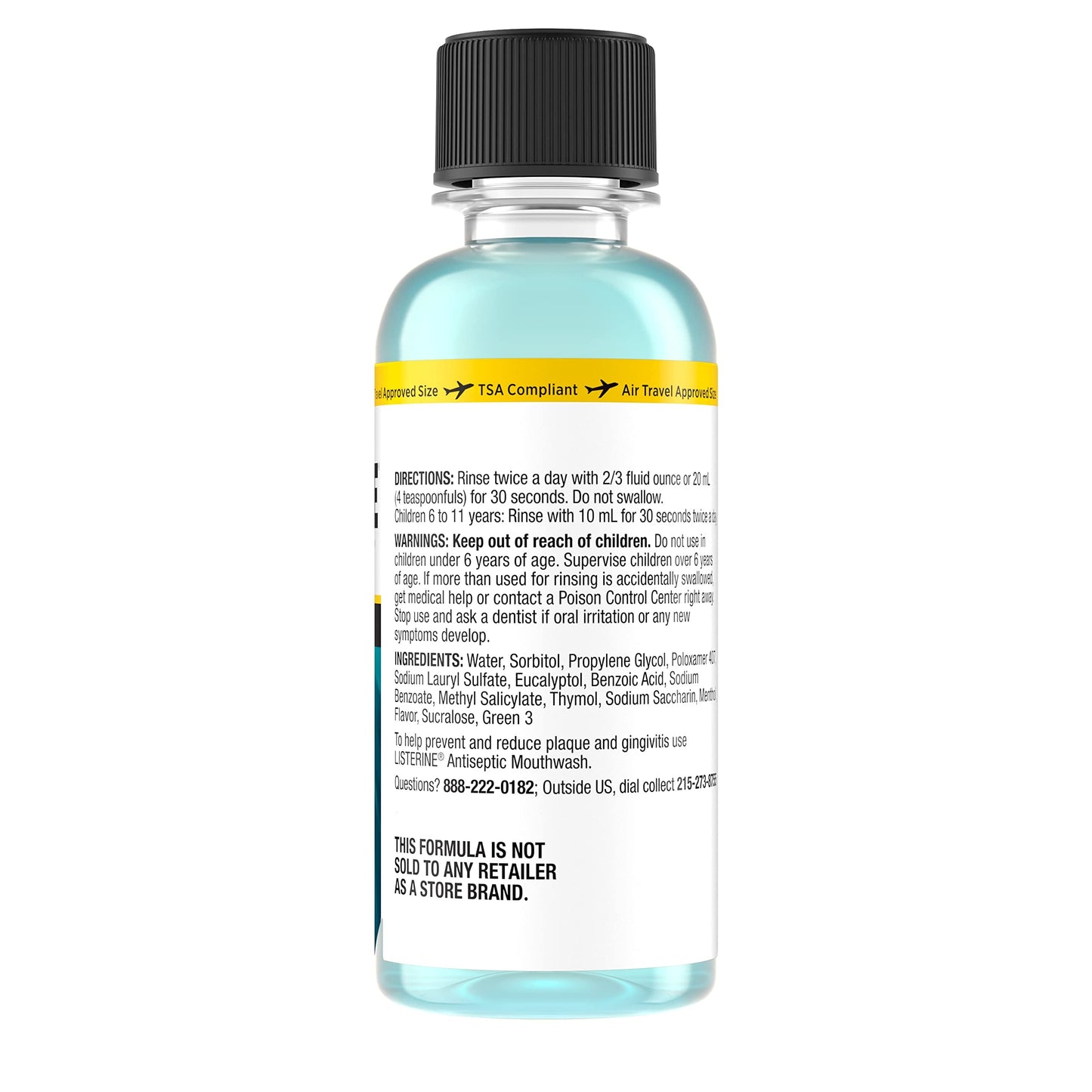 Listerine Antiseptic Zero Cavity Mouthwash, Clean Mint, 3.2 Ounce (Pack of 12)