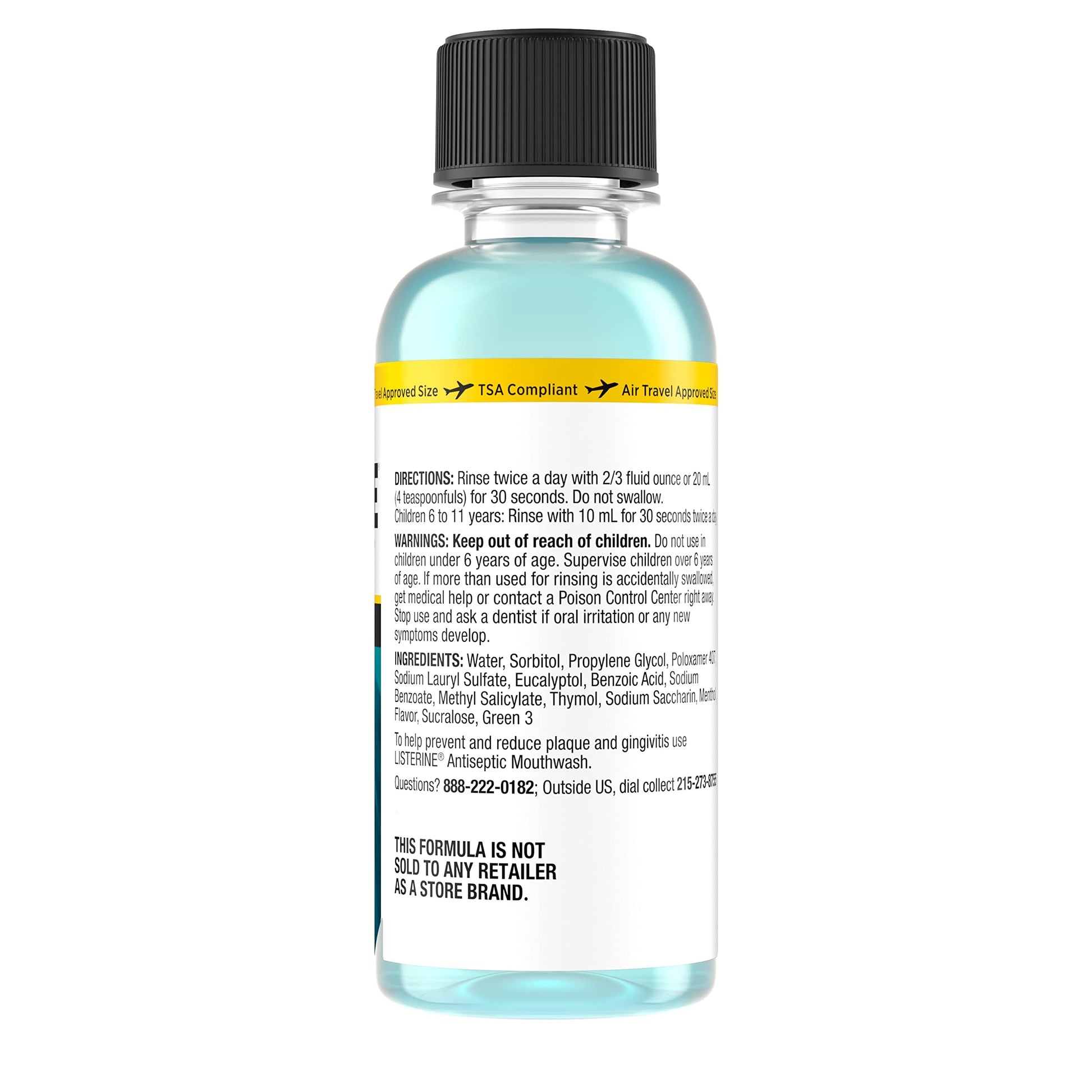 Listerine Antiseptic Zero Cavity Mouthwash, Clean Mint, 3.2 Ounce (Pack of 12)