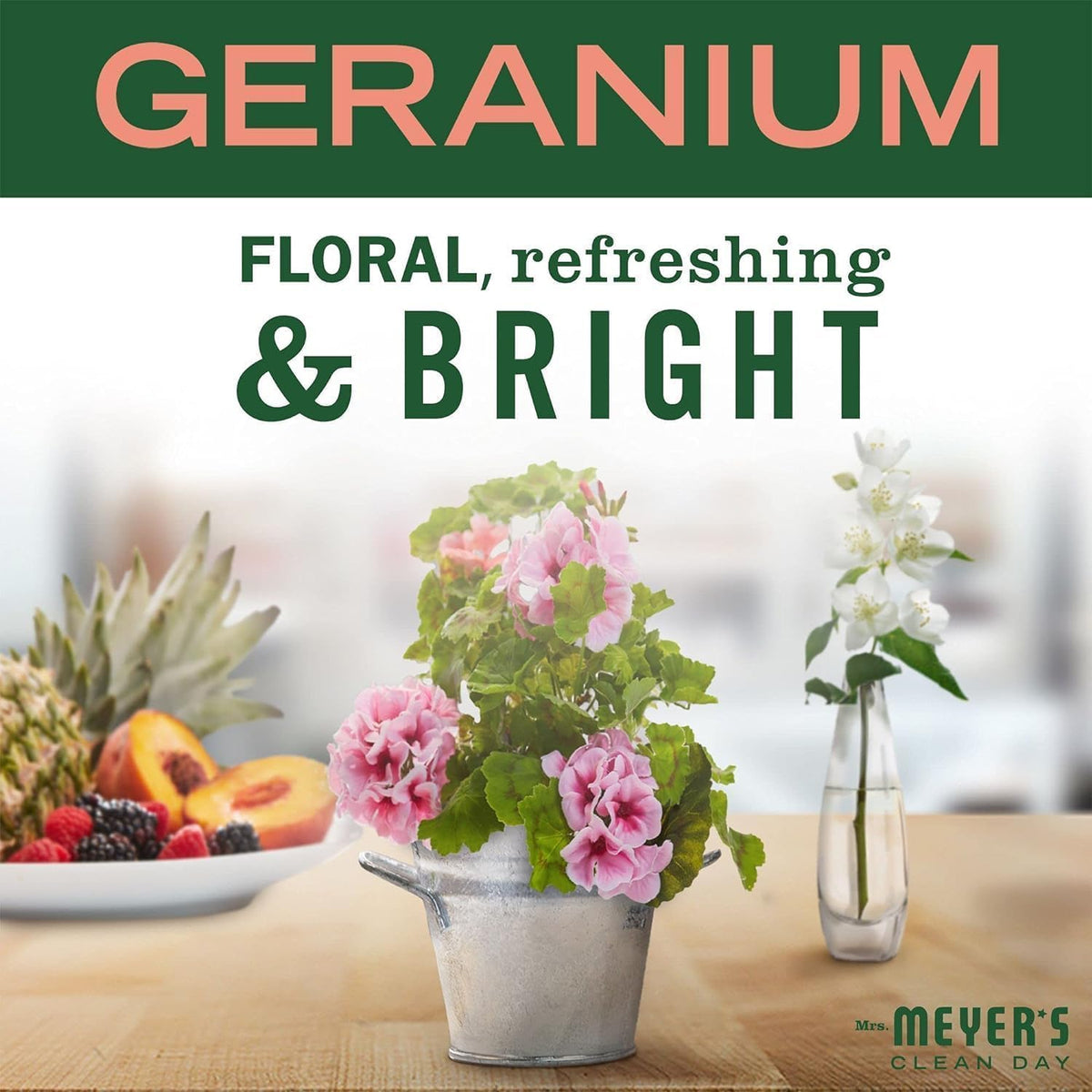 Mrs. MEYER'S Multi-Surface Cleaner Geranium, 16 OZ. (Pack of 3)
