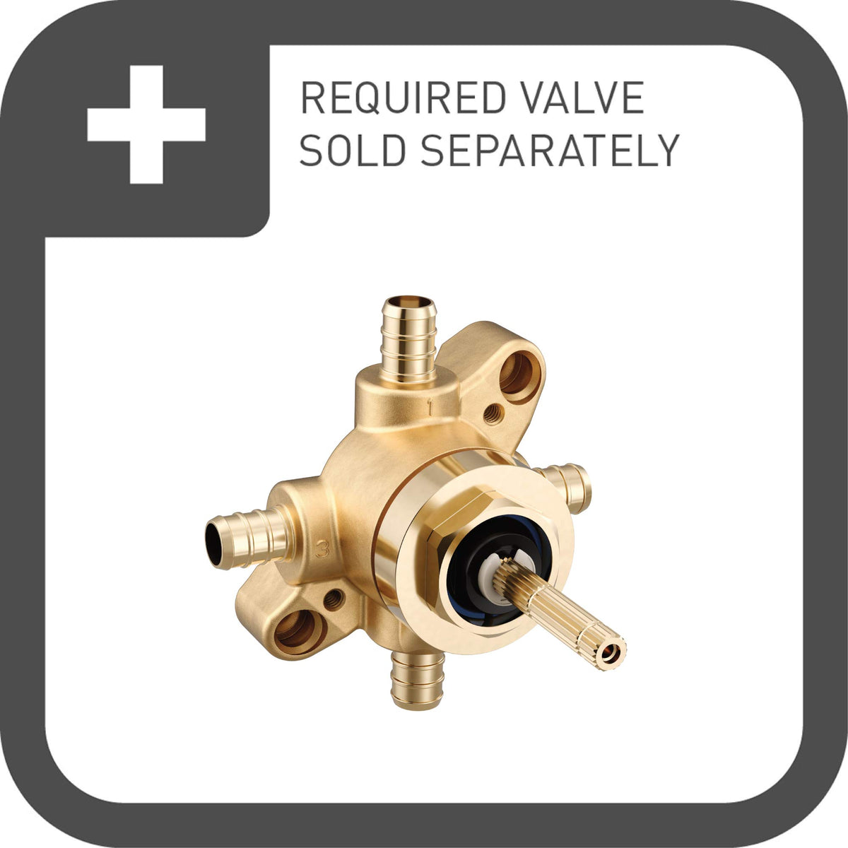 Moen UT4191BG Align 1-Handle M-CORE Transfer Valve Trim Kit, Valve Required, Brushed Gold