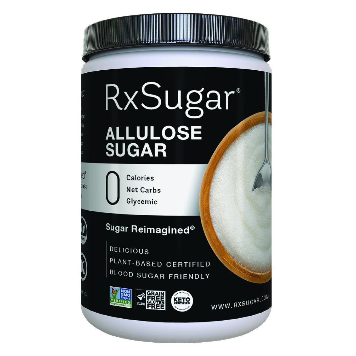 RxSugar Delicious Plant-Based Crystal Sugar, Allulose, 16 oz