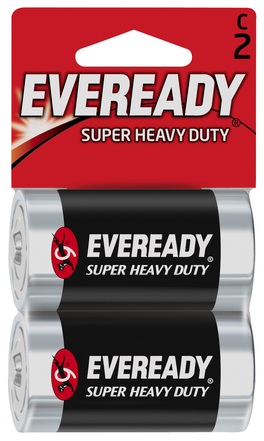 Eveready Heavy Duty 1235BP-2 C Batteries (2-Pack)