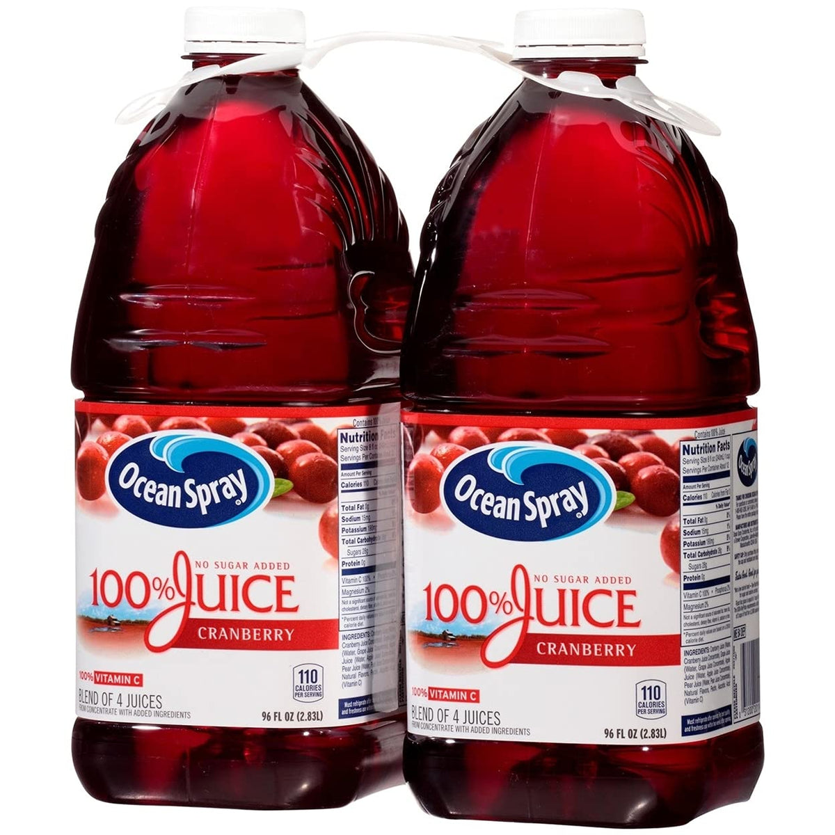Ocean Spray 100% Cranberry Juice (96 Ounce, 2 Pack)