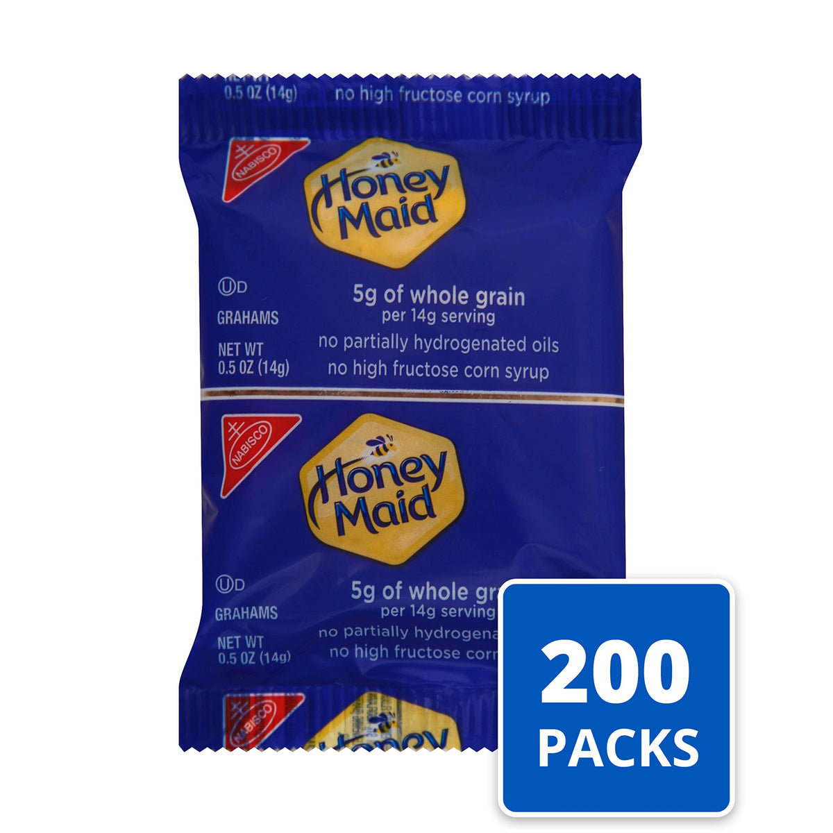 Honey Maid Graham Crackers, Bulk Lunch Snacks, 200 - .5 oz Snack Packs