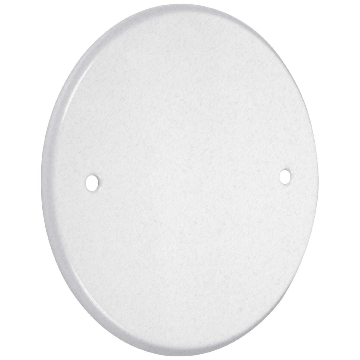 TayMac LPB3325 Flat Blank 5-Inch Round Standard Metallic Wallplate, White
