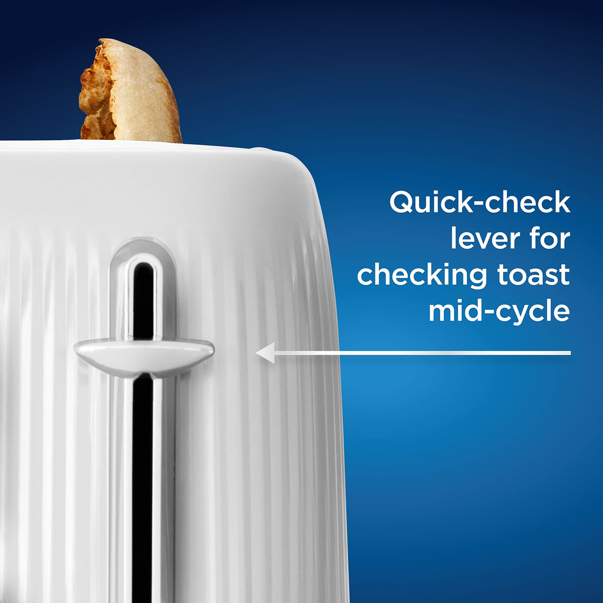 OsterÂ® Retro 2-Slice Toaster with Quick-Check Lever, Extra-Wide Slots, Impressions Collection, White