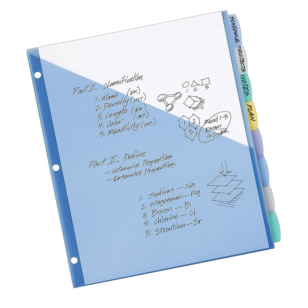 Avery Write & Erase Pocket Plastic Dividers for 3 Ring Binders, 8 Tab Set, Multicolor, Works with Sheet Protectors, 1 Set (16177)