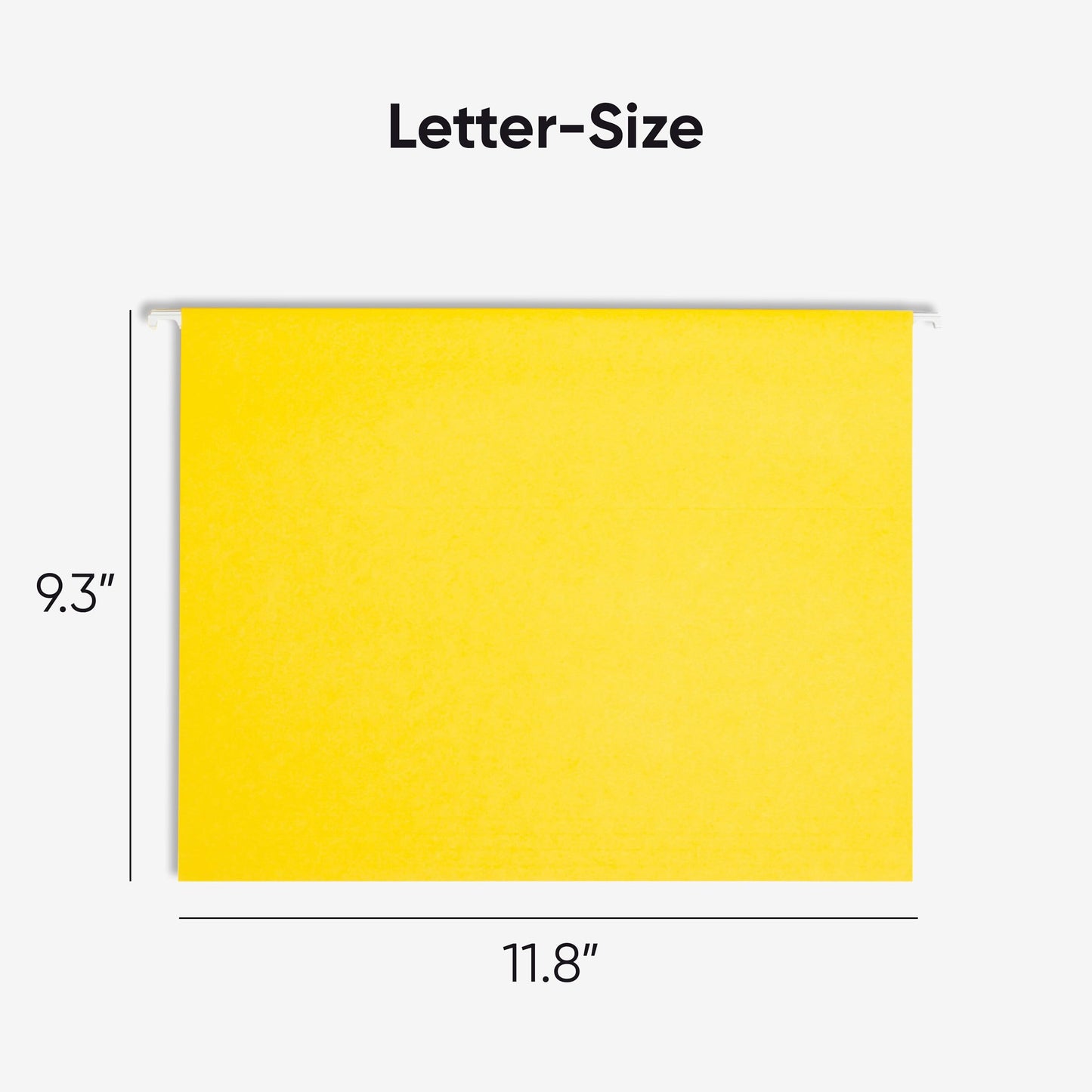 Smead Standard Hanging File Folders, 25 Count, Yellow, 1/5-Cut Adjustable Tabs, Letter Size (64069)