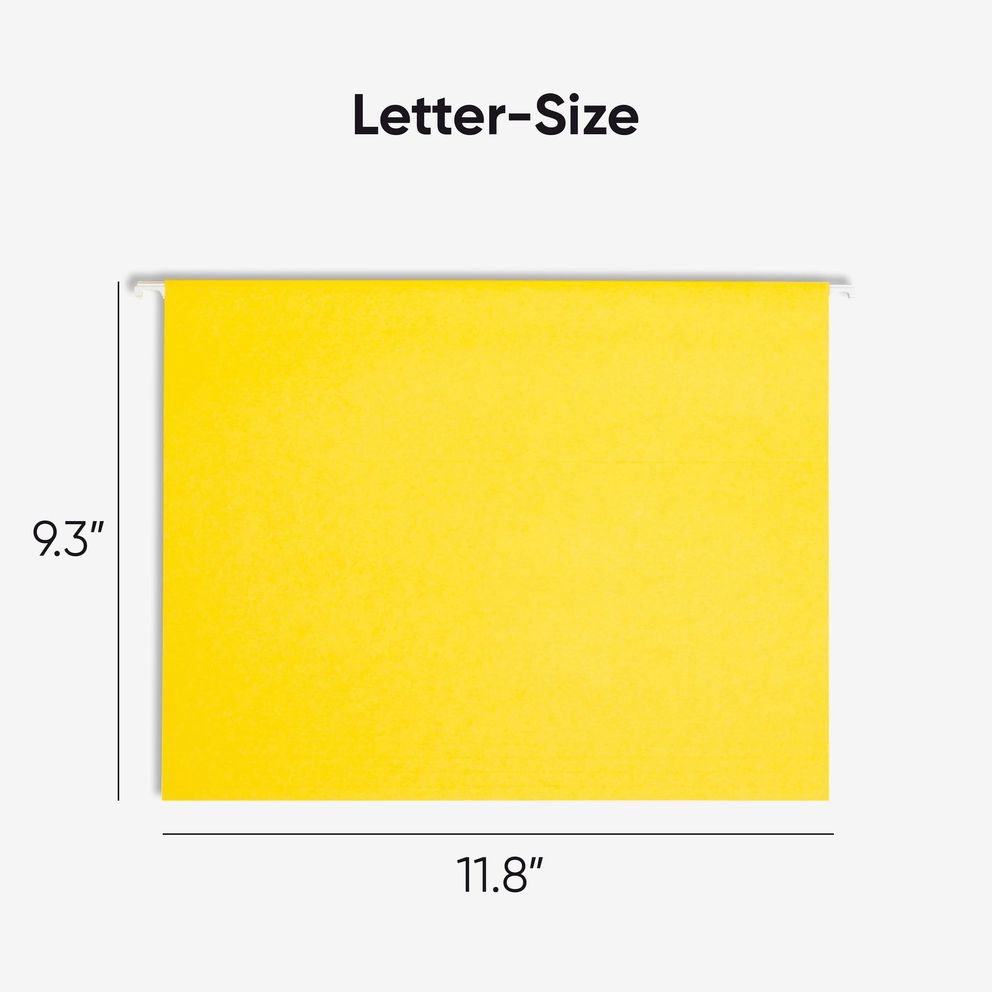 Smead Standard Hanging File Folders, 25 Count, Yellow, 1/5-Cut Adjustable Tabs, Letter Size (64069)