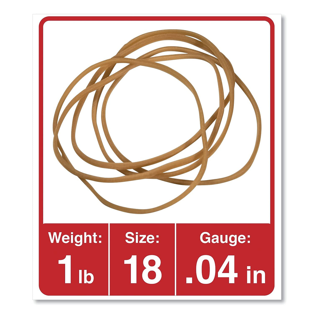 Universal UNV00118 0.04 in. Gauge Size 18 Rubber Bands - Beige (1600/Pack)
