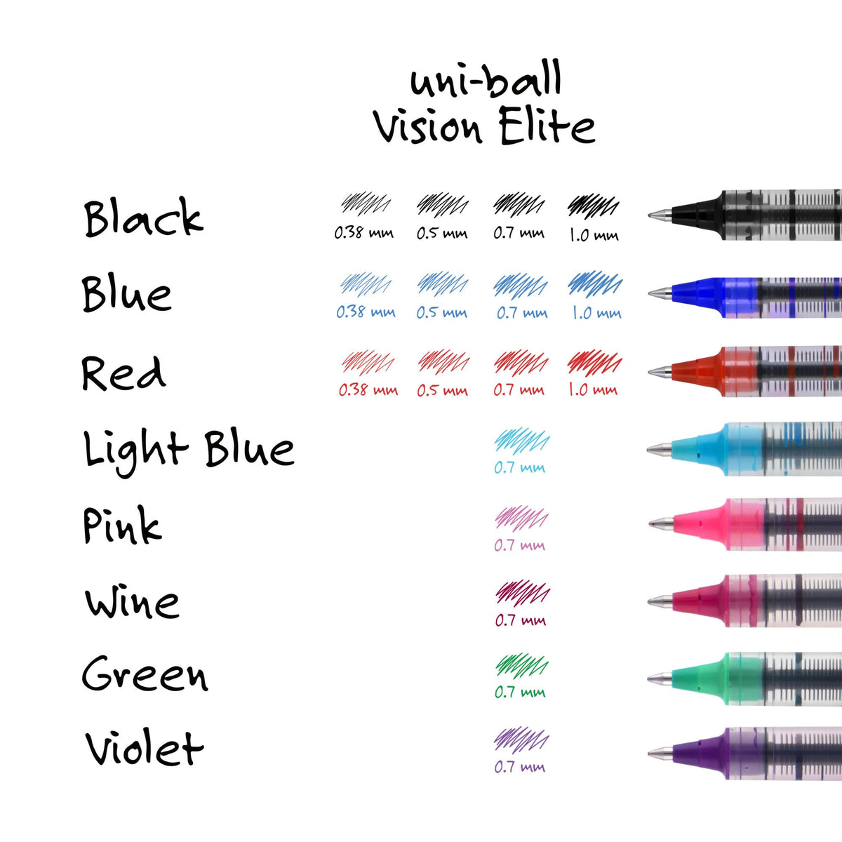 Uniball UB157 Fine Point Roller Ball Pens - Box of 12 - Purple